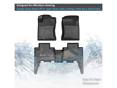 TOTALINER Heavy Duty Front and Rear Floor Liners; Black (14-24 4Runner)