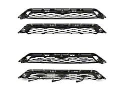 TRD Pro Style Upper Replacement Grille with Amber Grille Lights; Black (20-24 4Runner)