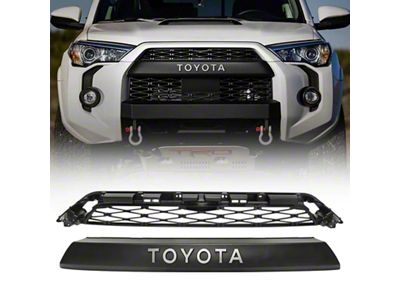 TRD Pro Style Upper Replacement Grille; Black (14-19 4Runner)