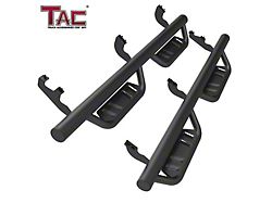 Tubular Style Drop Side Step Bars; Fine Textured Black (10-24 4Runner, Excluding Limited, Nightshade, TRD Sport & 10-13 SR5)