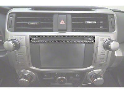 Upper Radio Display Accent Trim; Forged Carbon Fiber (14-24 4Runner)