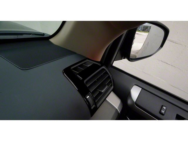 Upper Vent Accent Trim; Gloss Black (14-24 4Runner)