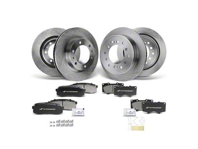 Vented 6-Lug Brake Rotor and Pad Kit; Front and Rear (03-09 4Runner w/ 12.56-Inch Front Rotors)