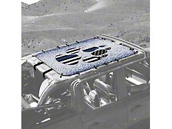 4x4 Attitude Sunshade; Blue Line Paw (21-24 Bronco 4-Door)