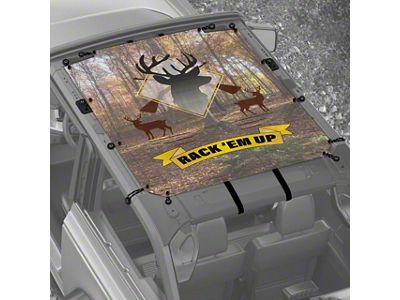 4x4 Attitude Sunshade; Deer Hunter (21-24 Bronco 2-Door)