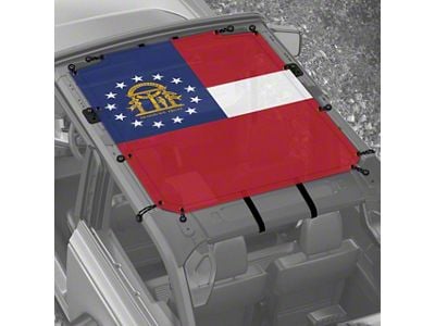 4x4 Attitude Sunshade; Georgia Flag (21-24 Bronco 2-Door)