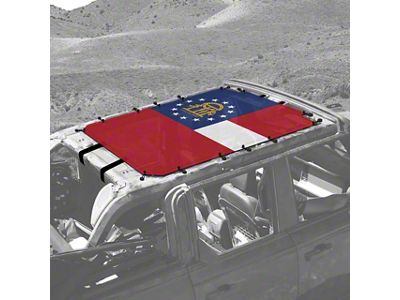 4x4 Attitude Sunshade; Georgia Flag (21-24 Bronco 4-Door)