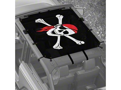 4x4 Attitude Sunshade; Pirate Flag (21-24 Bronco 2-Door)