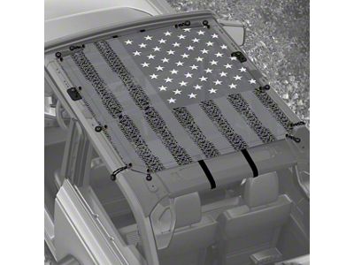 4x4 Attitude Sunshade; USA Red White Blue (21-24 Bronco 2-Door)