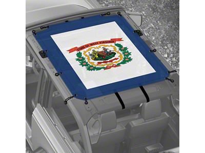 4x4 Attitude Sunshade; West Virginia Flag (21-24 Bronco 2-Door)