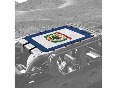 4x4 Attitude Sunshade; West Virginia Flag (21-24 Bronco 4-Door)