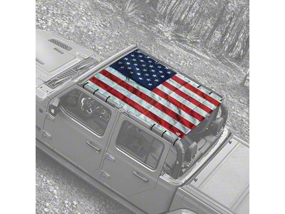 4x4 Attitude Sunshade; USA Live (20-24 Jeep Gladiator JT)