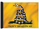 4x4 Attitude Trail Flag with Pole Clips; Don't Tread On Me (Universal; Some Adaptation May Be Required)