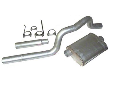 2.50-Inch Aluminized Cat-Back Exhaust System with HVS Welded Muffer (1998 5.9L Jeep Grand Cherokee ZJ)