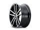 Kraze Lusso Gloss Black Machined 5-Lug Wheel; 17x8; 38mm Offset (21-24 Bronco Sport)