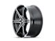 Mazzi Stilts Gloss Black Machined Wheel; 18x8; 35mm Offset (93-98 Jeep Grand Cherokee ZJ)