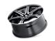 Mazzi Stilts Gloss Black Machined Wheel; 18x8; 35mm Offset (93-98 Jeep Grand Cherokee ZJ)