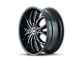 Mazzi Hustler Gloss Black Machined Wheel; 20x8.5; 35mm Offset (97-06 Jeep Wrangler TJ)