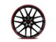 Touren TR60 Gloss Black with Red Ring 5-Lug Wheel; 17x7.5; 42mm Offset (21-24 Bronco Sport)