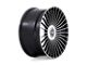 Niche Serene Gloss Black with Machined Face Wheel; 22x9; 38mm Offset (97-06 Jeep Wrangler TJ)