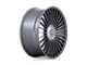 Niche Serene Gloss Titanium Brushed Wheel; 22x9; 38mm Offset (87-95 Jeep Wrangler YJ)