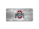 License Plate with Ohio State University Logo; Stainless Steel (Universal; Some Adaptation May Be Required)