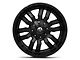 Fuel Wheels Sledge Matte Black with Gloss Black Lip 6-Lug Wheel; 18x9; 20mm Offset (10-24 4Runner)