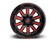 Fuel Wheels Hardline Gloss Black with Red Tint Clear 6-Lug Wheel; 20x12; -44mm Offset (16-24 Titan XD)