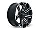 RTX Offroad Wheels Peak Gloss Black Machined 6-Lug Wheel; 18x9; 0mm Offset (03-09 4Runner)