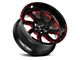 Off Road Monster M22 Gloss Black Candy Red Milled 6-Lug Wheel; 22x12; -44mm Offset (2024 Tacoma)