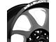 Off Road Monster M22 Gloss Black Milled 6-Lug Wheel; 22x12; -44mm Offset (21-24 Bronco, Excluding Raptor)