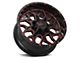 Impact Wheels 813 Gloss Black and Red Milled 6-Lug Wheel; 20x10; -12mm Offset (22-24 Bronco Raptor)