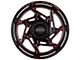 Impact Wheels 830 Gloss Black and Red Milled 6-Lug Wheel; 20x10; -12mm Offset (17-24 Titan)