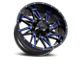 Impact Wheels 814 Gloss Black and Blue Milled 6-Lug Wheel; 17x9; 0mm Offset (2024 Tacoma)