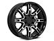 Level 8 Wheels Slingshot Gloss Black Machined 6-Lug Wheel; 20x9; 10mm Offset (16-24 Titan XD)