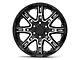 Level 8 Wheels Slingshot Gloss Black Machined 6-Lug Wheel; 20x9; 10mm Offset (16-24 Titan XD)