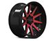 ION Wheels TYPE 143 Gloss Black with Red Machined 6-Lug Wheel; 18x9; 18mm Offset (2024 Tacoma)