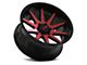 ION Wheels TYPE 143 Gloss Black with Red Machined 6-Lug Wheel; 18x9; 18mm Offset (2024 Tacoma)