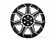 Rough Country 89 Series Black Machined Gun Metal 6-Lug Wheel; 22x10; -25mm Offset (16-23 Tacoma)