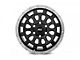 Rough Country 87 Series Simulated Beadlock Black Machined 6-Lug Wheel; 17x8.5; 0mm Offset (16-23 Tacoma)
