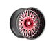 Fittipaldi Offroad FA07 Gloss Black Machined with Red Tint 6-Lug Wheel; 22x12; -44mm Offset (16-23 Tacoma)