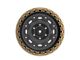 Fittipaldi Offroad FT100 Satin Black with Bronze Ring 6-Lug Wheel; 17x9; -12mm Offset (21-24 Bronco, Excluding Raptor)
