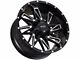 Impact Wheels 814 Gloss Black Milled 6-Lug Wheel; 17x9; -12mm Offset (16-23 Tacoma)