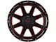 Impact Wheels 804 Gloss Black and Red Milled 6-Lug Wheel; 20x10; -12mm Offset (2024 Tacoma)