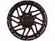 Impact Wheels 808 Gloss Black and Red Milled 6-Lug Wheel; 20x10; -12mm Offset (2024 Tacoma)