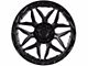 Lock Off-Road Matrix Matte Black with Matte Black Ring 6-Lug Wheel; 20x10; -18mm Offset (21-24 Bronco, Excluding Raptor)