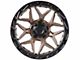 Lock Off-Road Matrix Matte Bronze with Matte Black Ring 6-Lug Wheel; 17x9; -12mm Offset (10-24 4Runner)