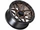 Lock Off-Road Matrix Matte Bronze with Matte Black Ring 6-Lug Wheel; 17x9; -12mm Offset (10-24 4Runner)