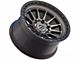 Lock Off-Road Baja Matte Grey with Matte Black Ring 6-Lug Wheel; 17x9; -12mm Offset (21-24 Bronco, Excluding Raptor)