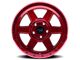 Dirty Life Compound Crimson Candy Red 6-Lug Wheel; 22x10; -12mm Offset (22-24 Tundra)